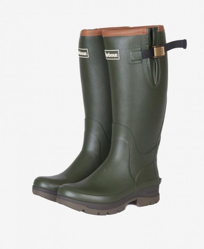 Olive Women Barbour Tempest Wellingtons Rain Boots | US-3015IYCAX