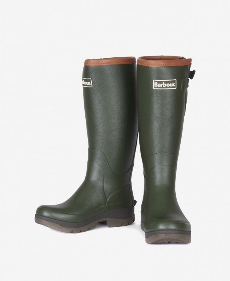 Olive Women Barbour Tempest Wellingtons Rain Boots | US-3015IYCAX