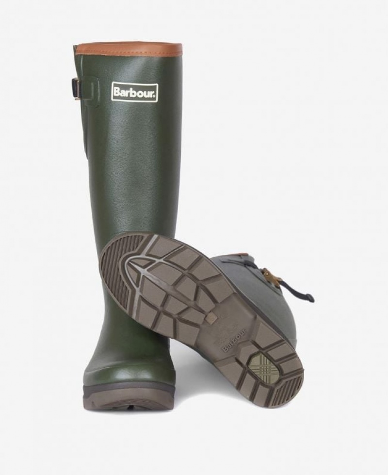 Olive Women Barbour Tempest Wellingtons Rain Boots | US-3015IYCAX