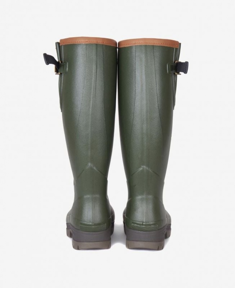 Olive Women Barbour Tempest Wellingtons Rain Boots | US-3015IYCAX