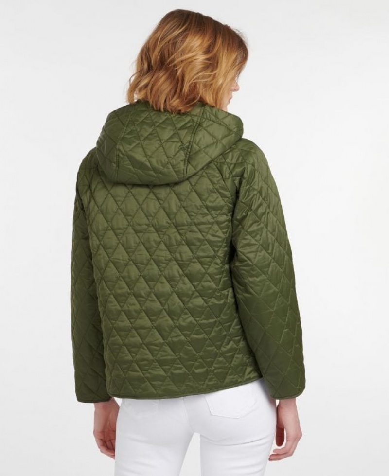 Olive Women Barbour Tobymory Quilted Jacket | US-1897BAIYX