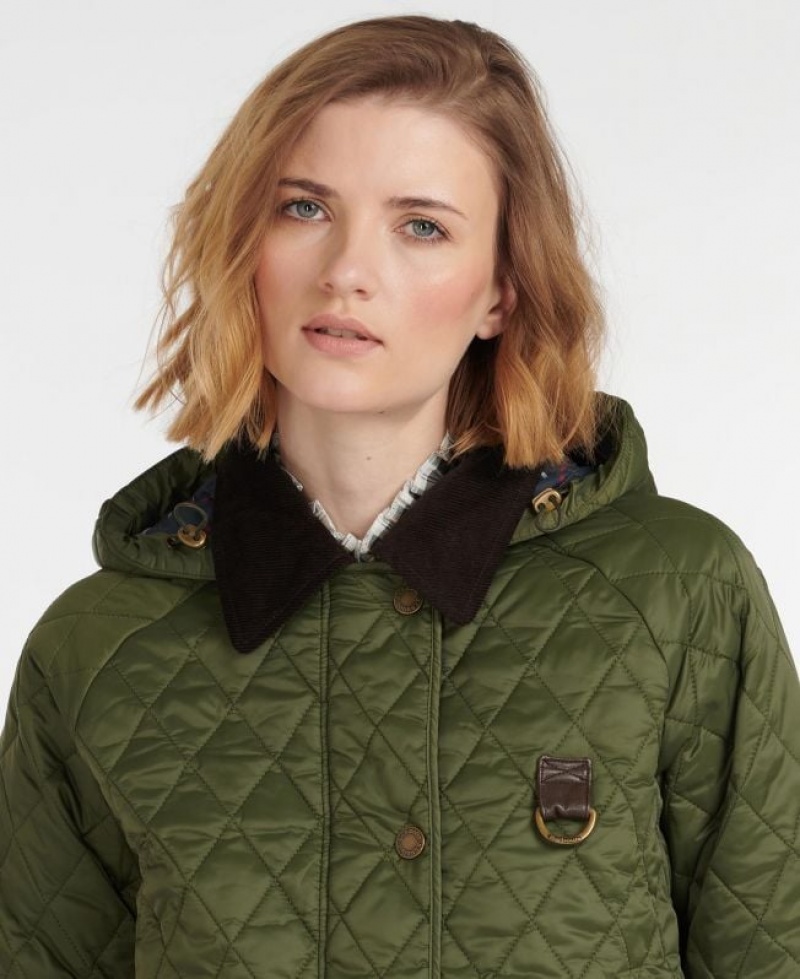 Olive Women Barbour Tobymory Quilted Jacket | US-1897BAIYX