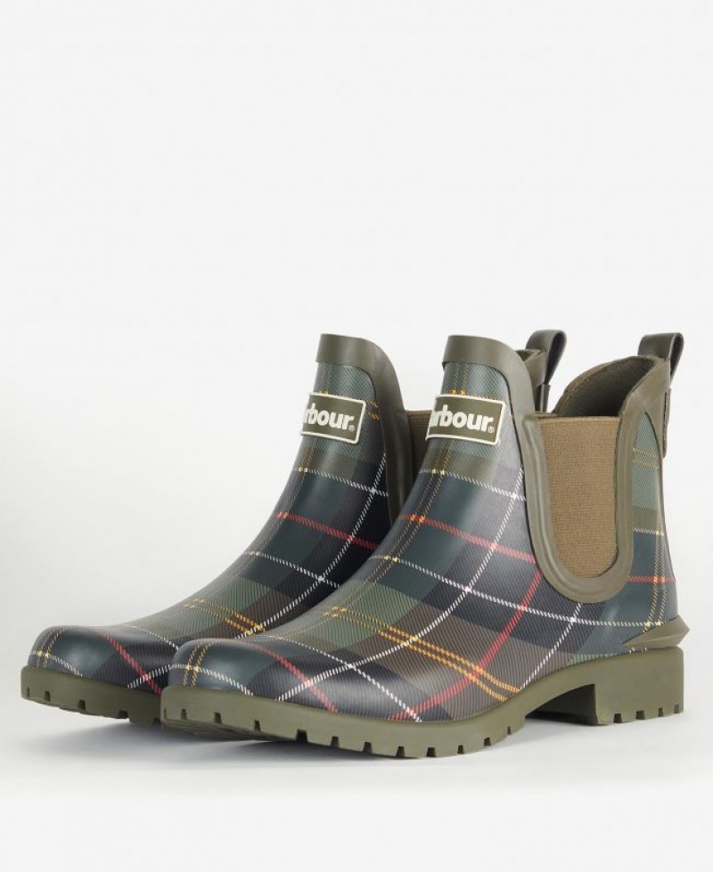 Olive Women Barbour Wilton Welllingtons Rain Boots | US-2743EVYKH