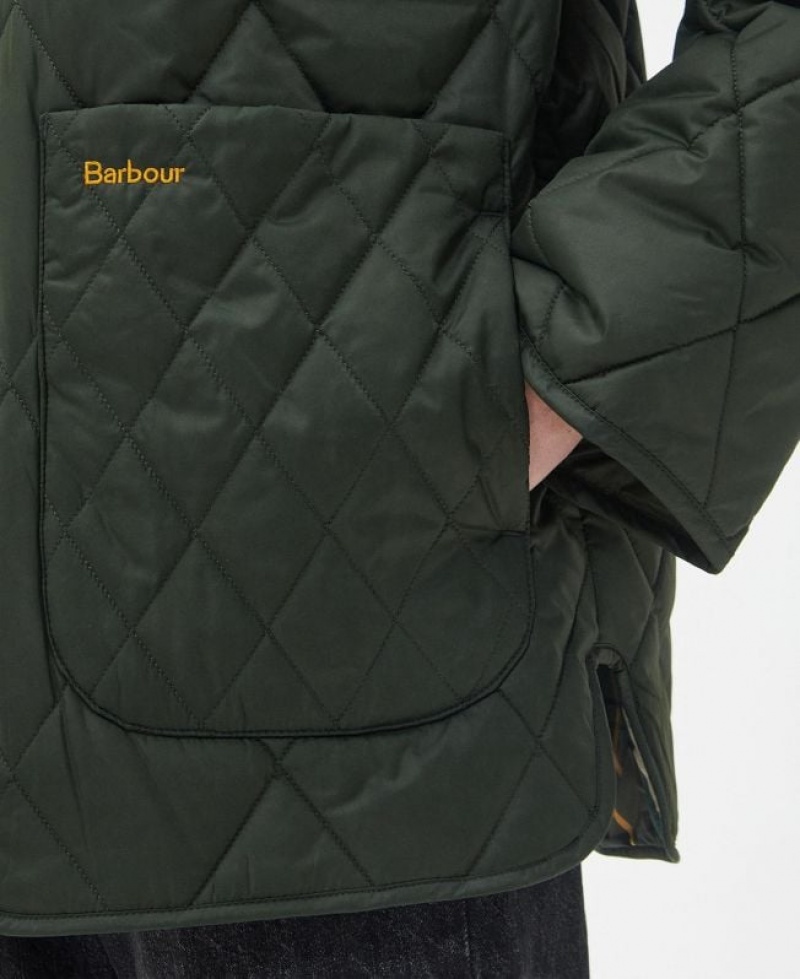 Olive Women Barbour Woodhall Quilted Jacket | US-3591FWZTC