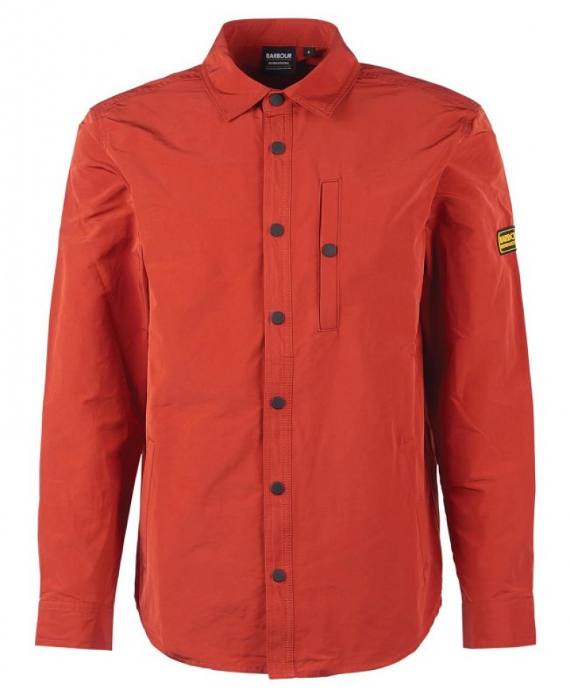 Orange Men Barbour International Legacy Overshirt | US-2157USPZM