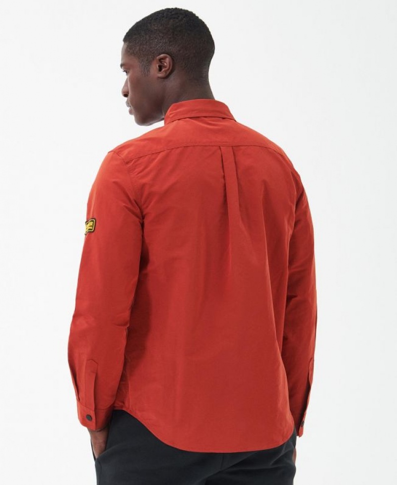 Orange Men Barbour International Legacy Overshirt | US-2157USPZM