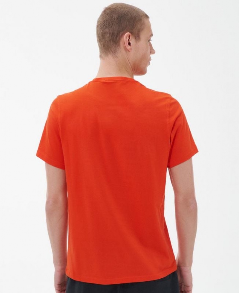 Orange Men Barbour International Motored T-Shirts | US-4932EGPDF