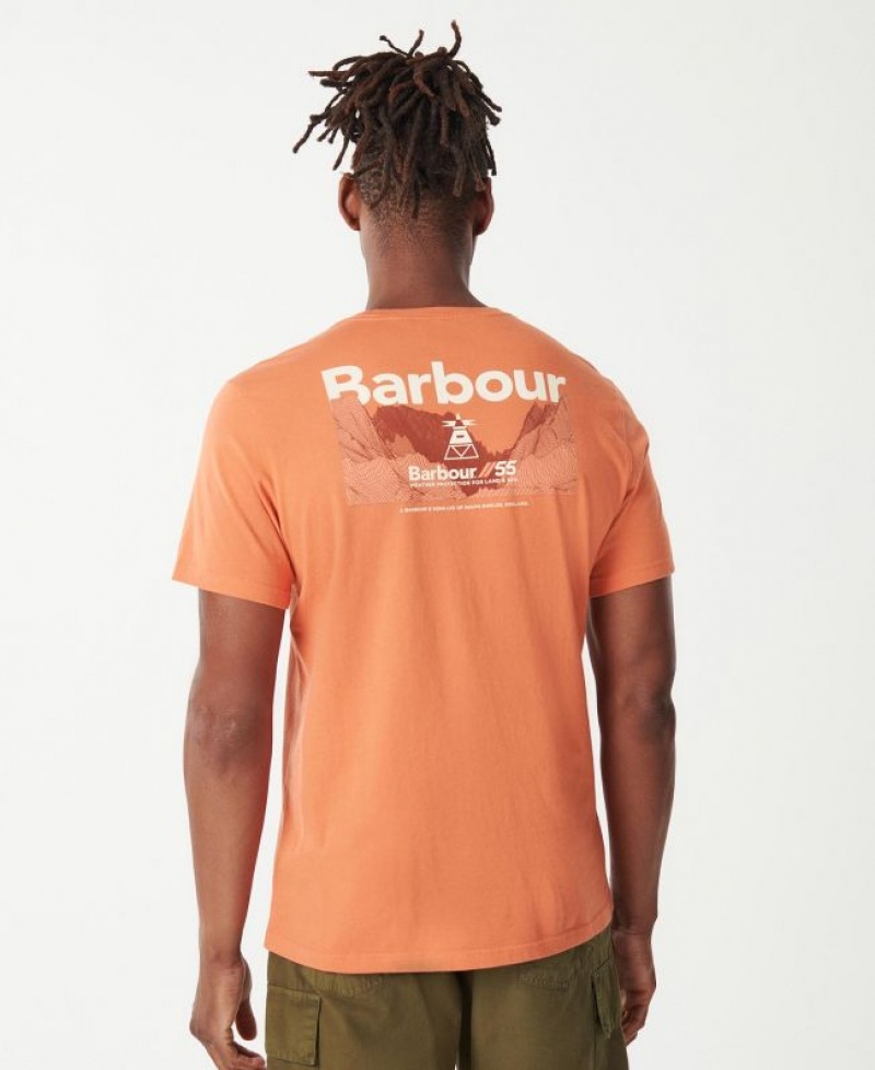 Orange Men Barbour Kentrigg T-Shirts | US-4602RWTQV