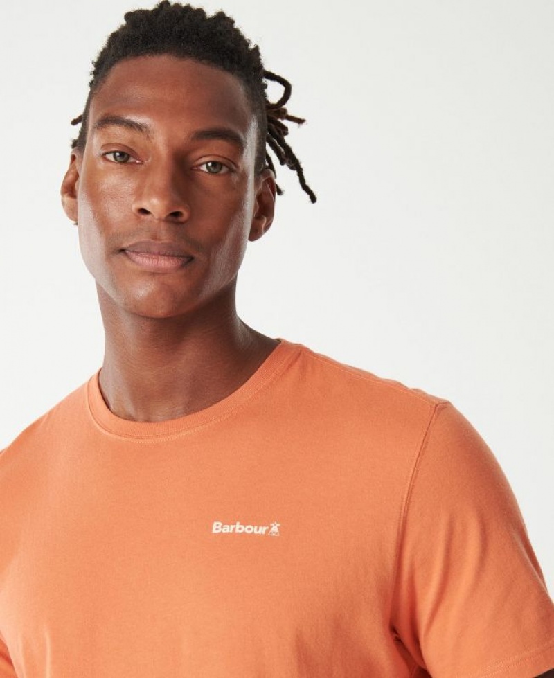 Orange Men Barbour Kentrigg T-Shirts | US-4602RWTQV