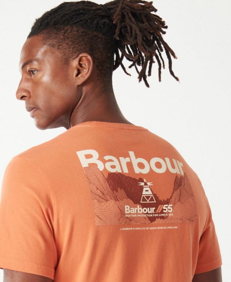 Orange Men Barbour Kentrigg T-Shirts | US-4602RWTQV