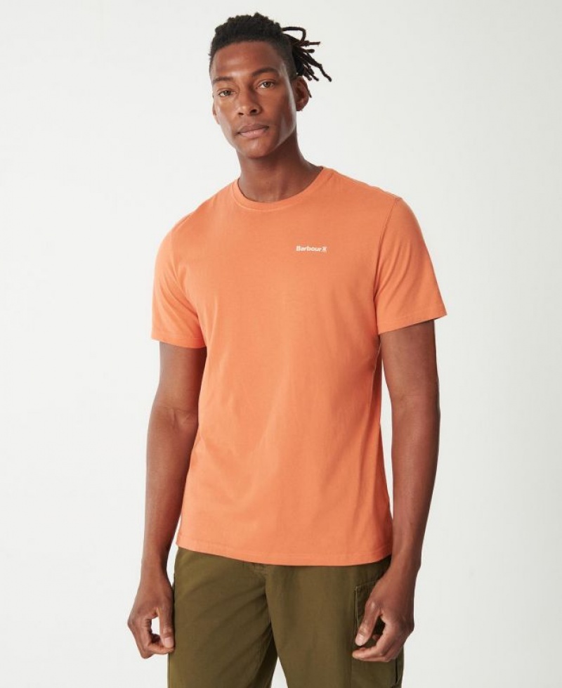 Orange Men Barbour Kentrigg T-Shirts | US-4602RWTQV