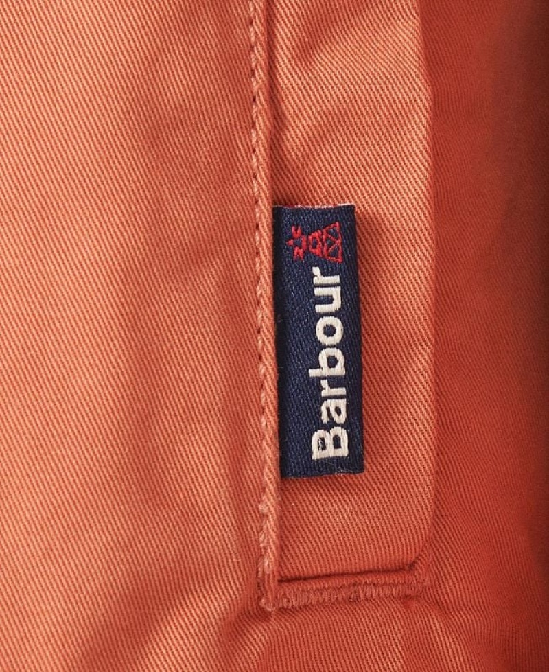 Orange Men Barbour Longshore Overshirt | US-4035QJHOD