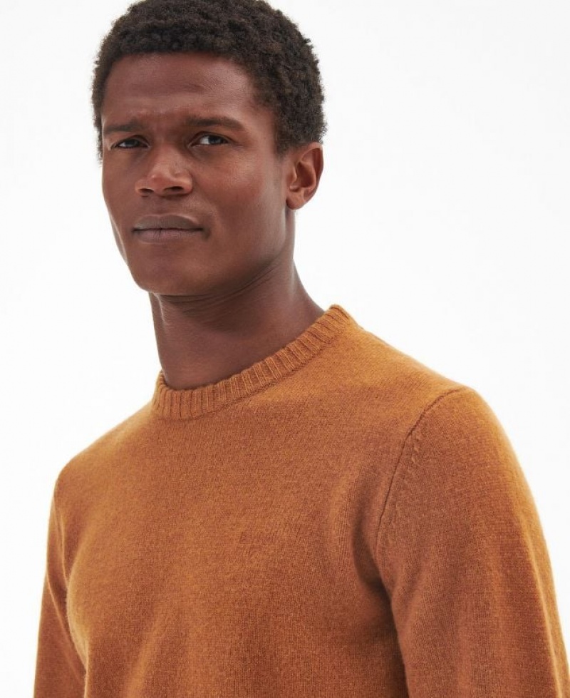 Orange Men Barbour Newbury Sweatshirt | US-6175BKPWX