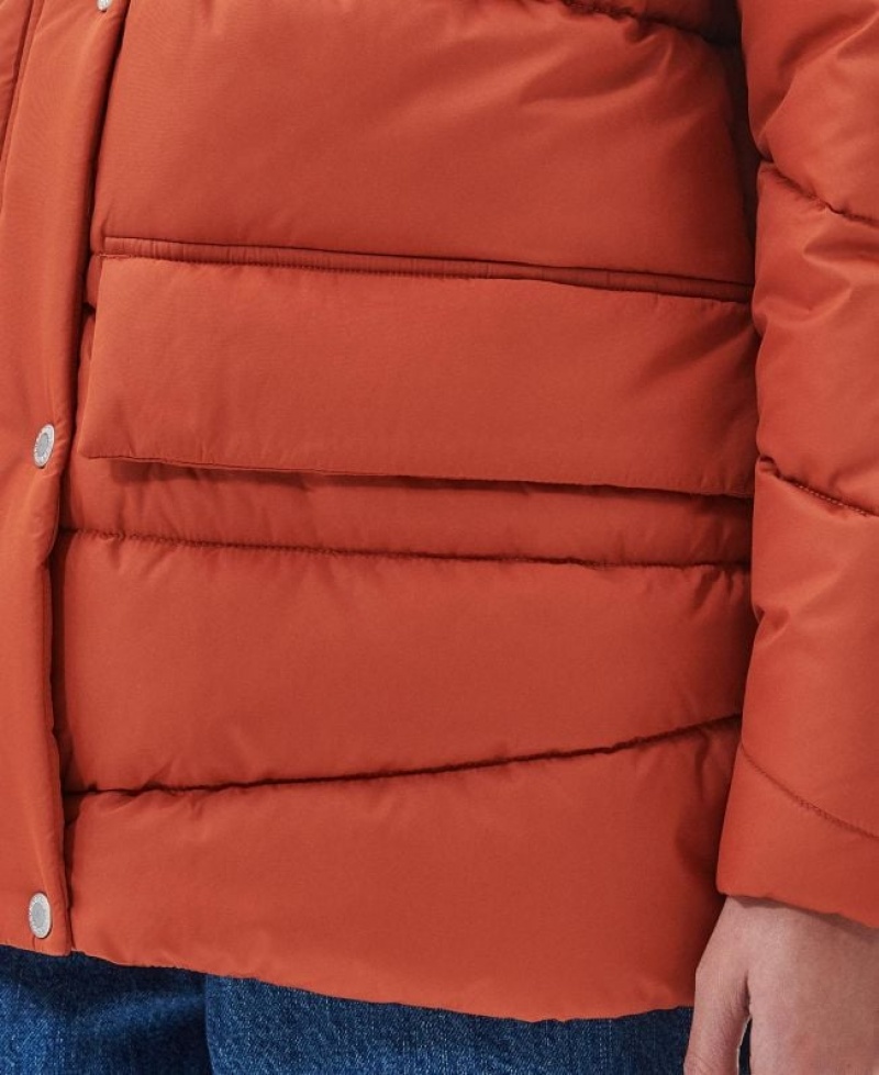 Orange Women Barbour Bracken Quilted Jacket | US-4670VISWH