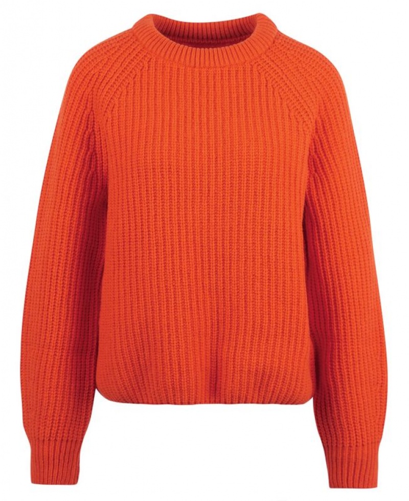 Orange Women Barbour Hartley Knitted Sweater | US-8430UTRMJ