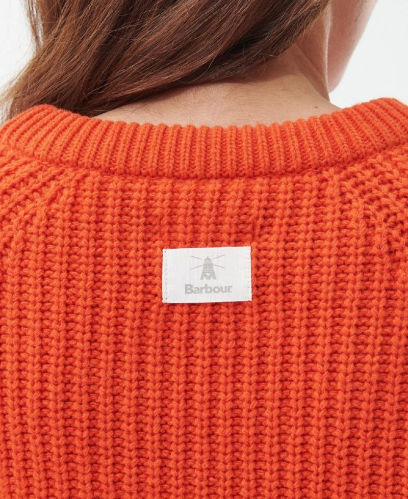 Orange Women Barbour Hartley Knitted Sweater | US-8430UTRMJ