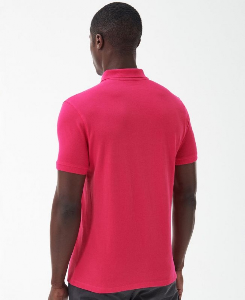 Pink Men Barbour International Essential Polo Shirt | US-6827RQLBO