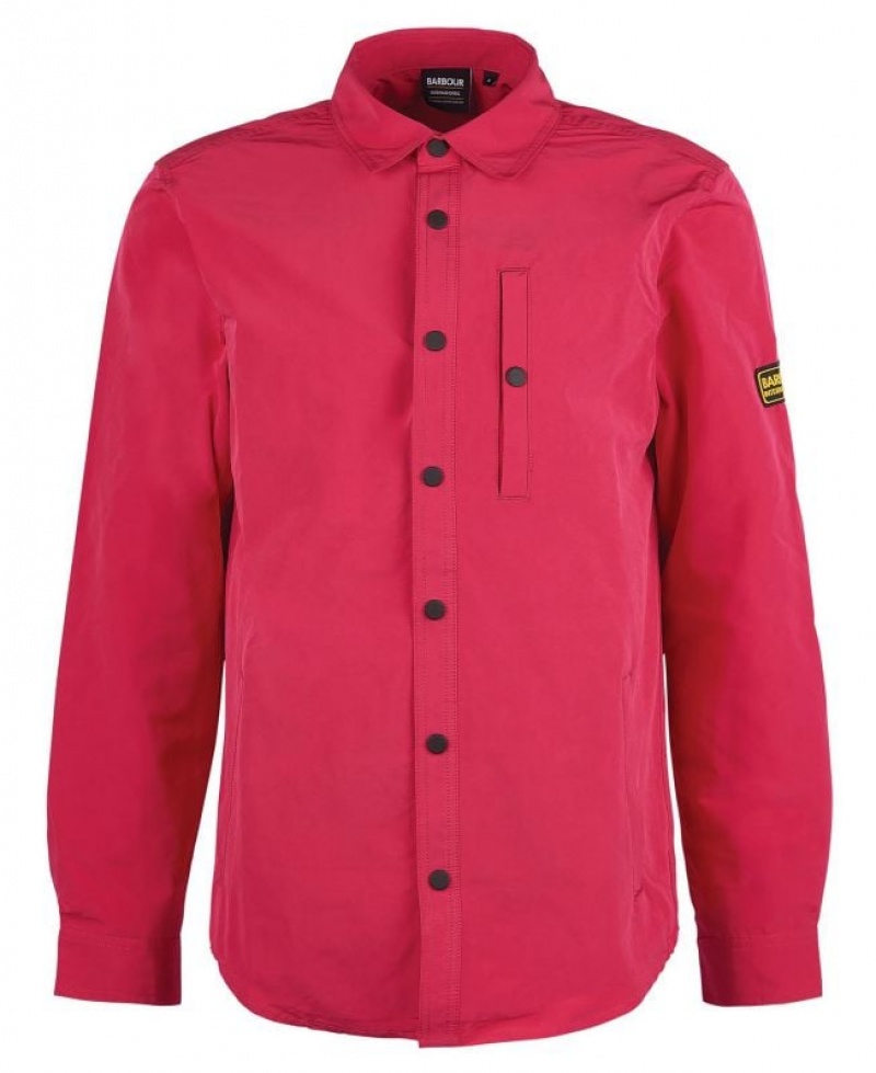 Pink Men Barbour International Legacy Overshirt | US-6943XSGOQ