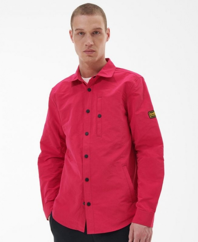 Pink Men Barbour International Legacy Overshirt | US-6943XSGOQ