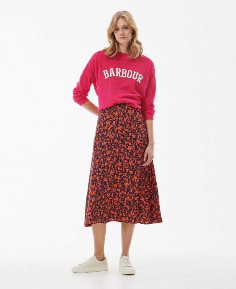 Pink Women Barbour Bracken Sweatshirt | US-4328DWTZU