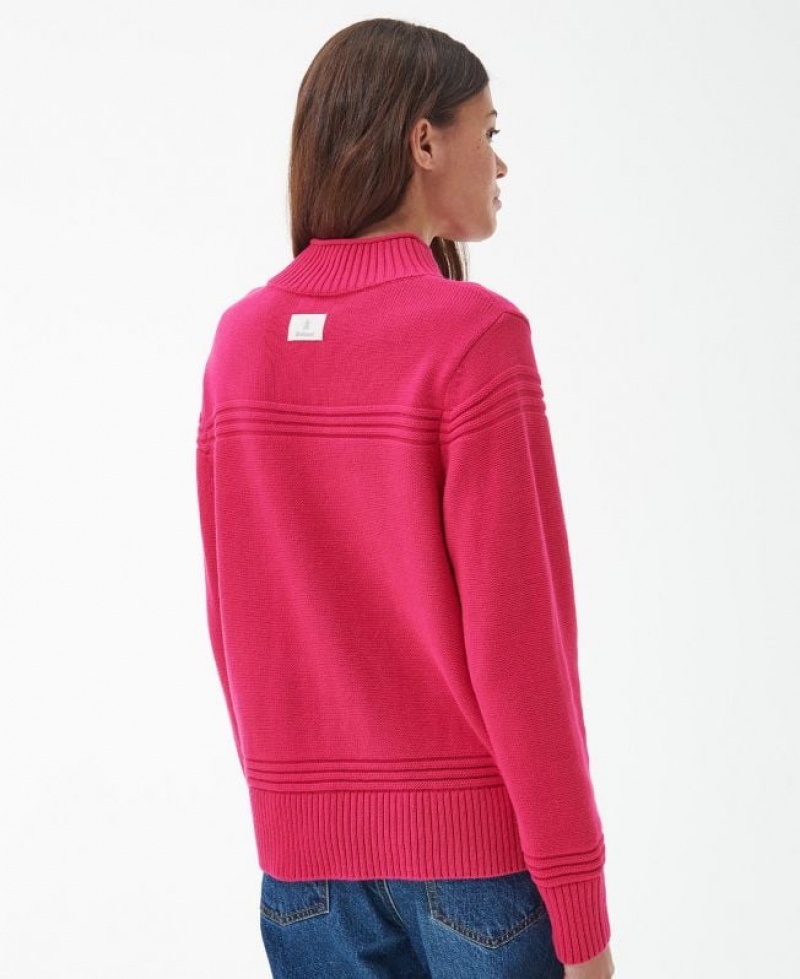 Pink Women Barbour Breeze Knitted Sweater | US-9346JNVAK