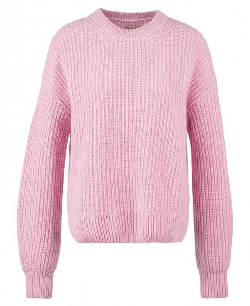 Pink Women Barbour Horizon Knitted Sweater | US-8790MEBJZ