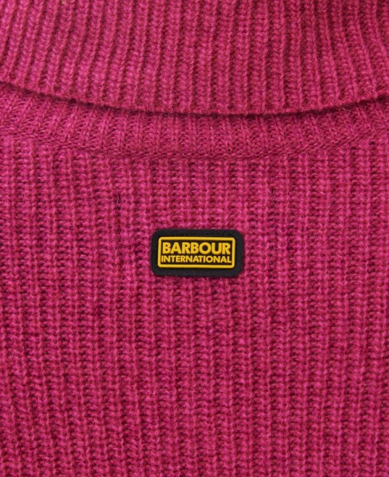 Pink Women Barbour International Holmes Knitted Dress | US-1836ZMBYV