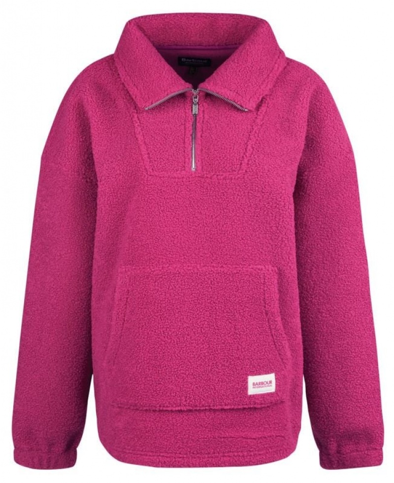 Pink Women Barbour International Thompson Fleece | US-3827MPSBW