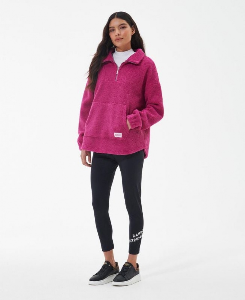 Pink Women Barbour International Thompson Fleece | US-3827MPSBW