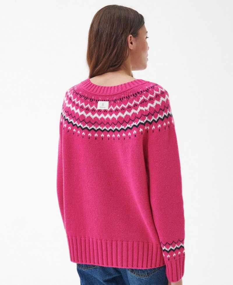 Pink Women Barbour Tidal Knitted Sweater | US-7492JAYNC