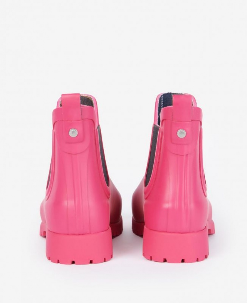 Pink Women Barbour Wilton Wellingtons Rain Boots | US-9342VRBIT