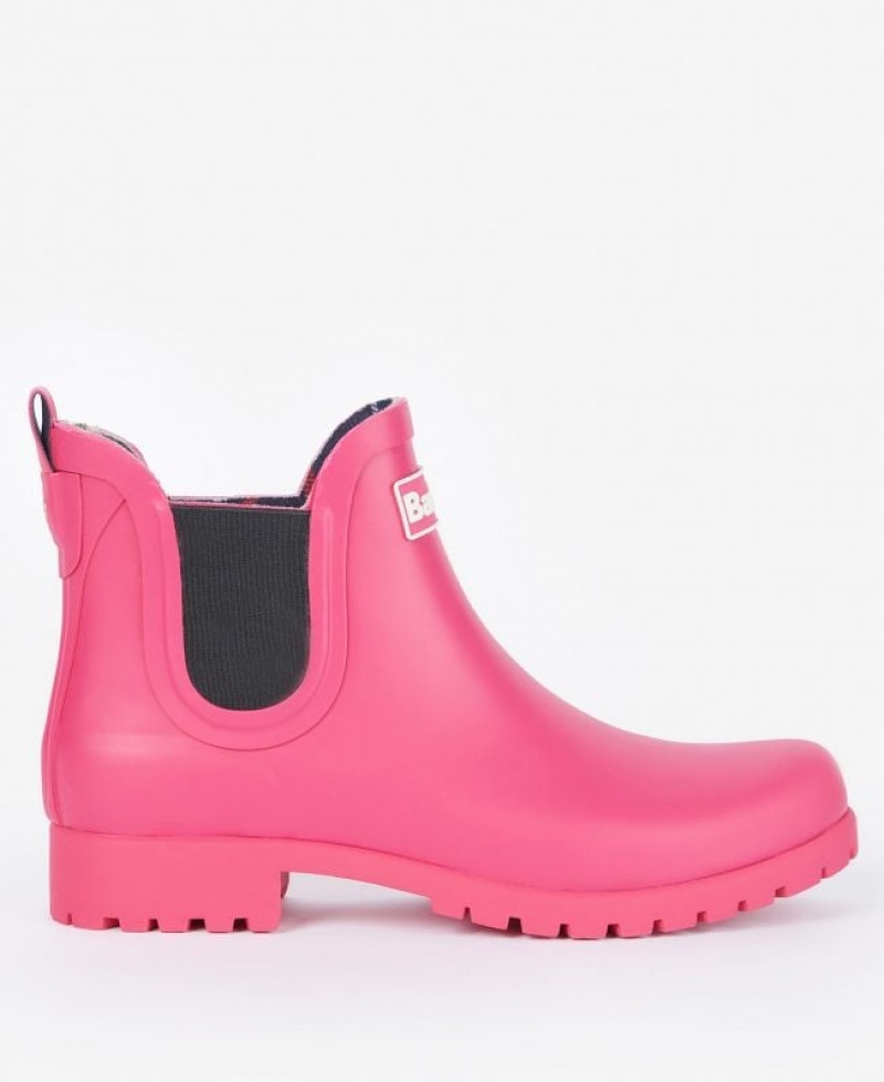 Pink Women Barbour Wilton Wellingtons Rain Boots | US-9342VRBIT