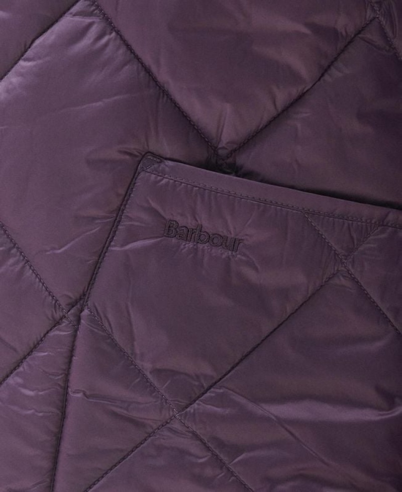 Purple Men Barbour Hooded Liddesdale Quilted Jacket | US-8715AELKZ