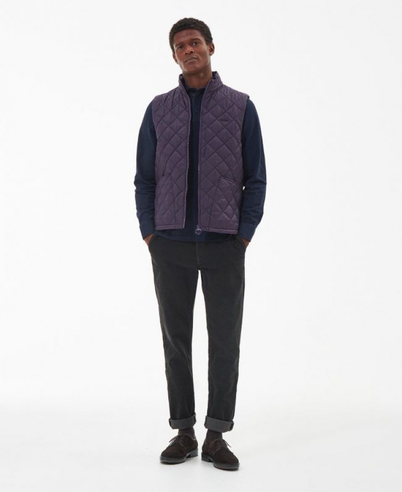 Purple Men Barbour Monty Vest | US-7034VKZJA