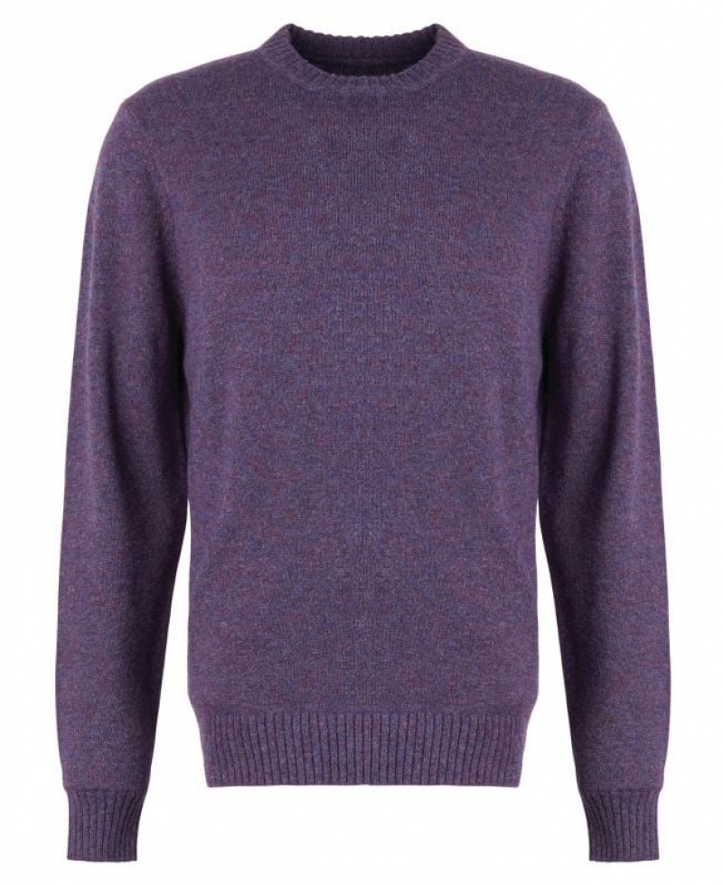 Purple Men Barbour Newbury Sweatshirt | US-8426FBNDQ