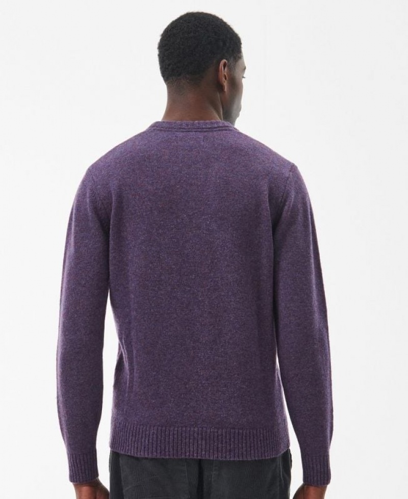 Purple Men Barbour Newbury Sweatshirt | US-8426FBNDQ