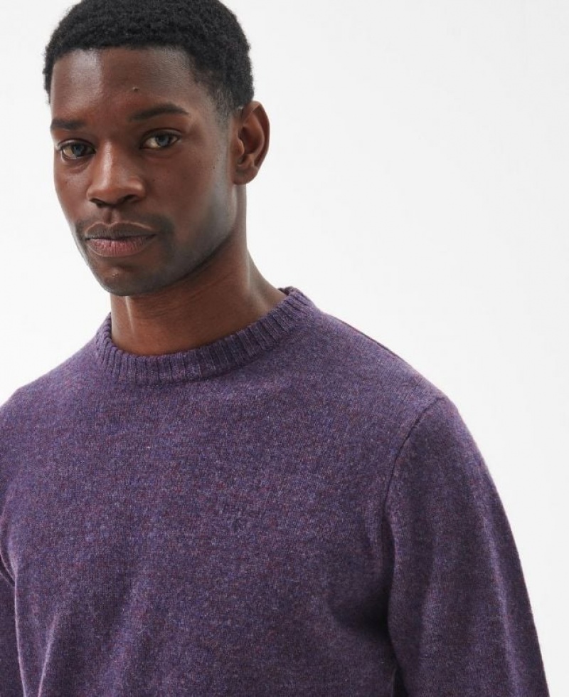 Purple Men Barbour Newbury Sweatshirt | US-8426FBNDQ