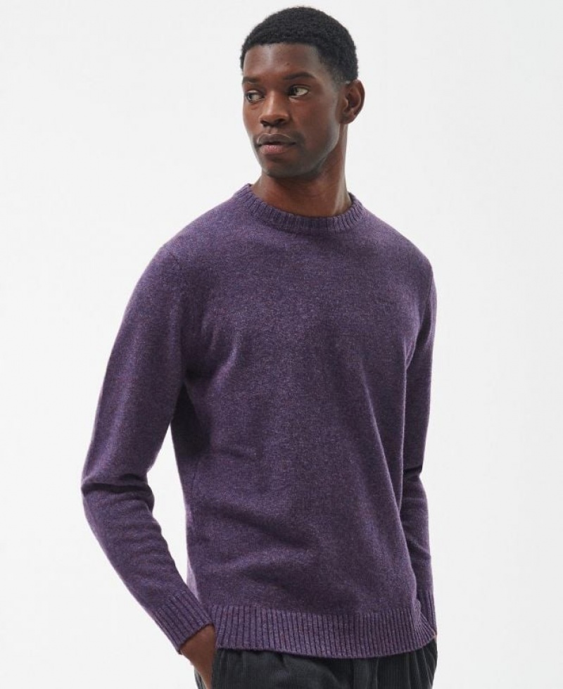 Purple Men Barbour Newbury Sweatshirt | US-8426FBNDQ