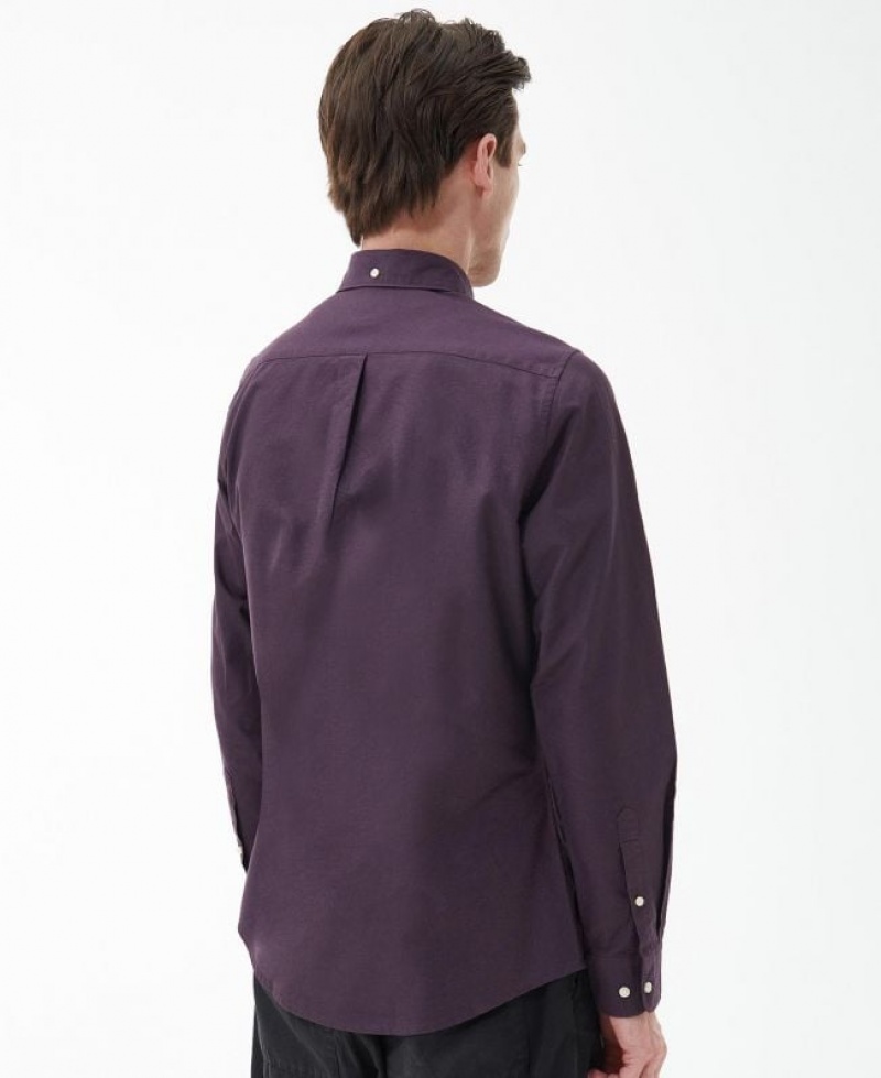 Purple Men Barbour Oxford Tailored Shirts | US-3654CQAXJ