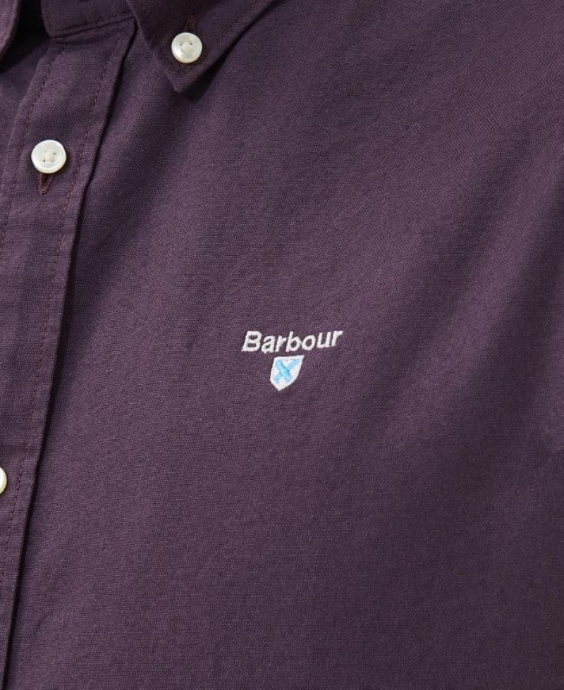 Purple Men Barbour Oxford Tailored Shirts | US-3654CQAXJ