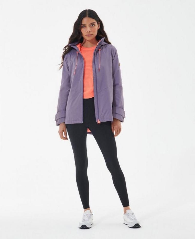 Purple Women Barbour International Adlington Waterproof Jacket | US-8092DFRWL