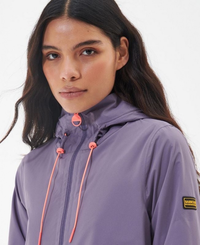 Purple Women Barbour International Adlington Waterproof Jacket | US-8092DFRWL