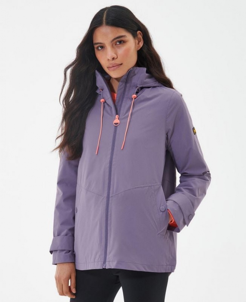 Purple Women Barbour International Adlington Waterproof Jacket | US-8092DFRWL