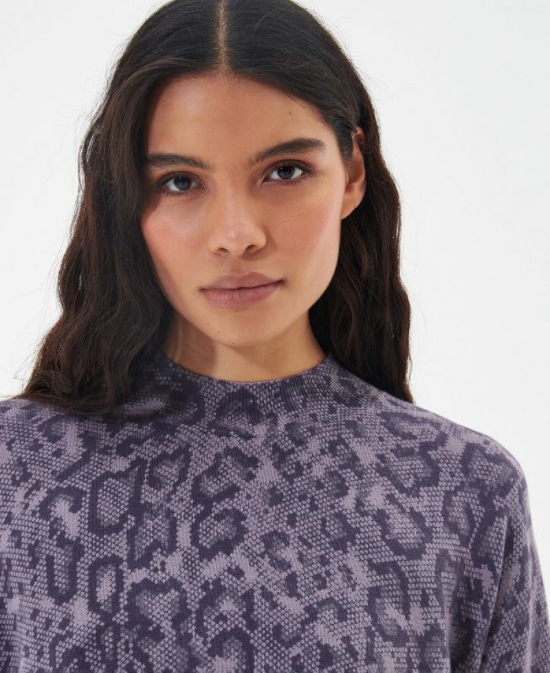 Purple Women Barbour International Halton Sweater | US-2780MHJOF