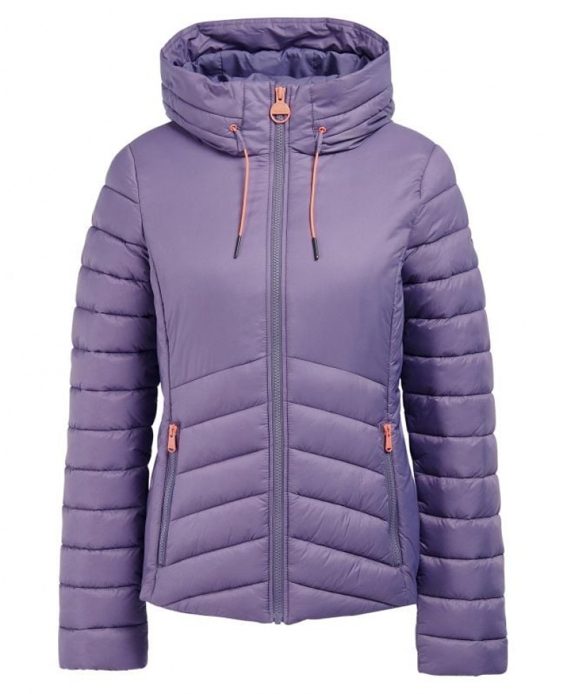 Purple Women Barbour International Sanderson Quilted Jacket | US-1924VKFAS