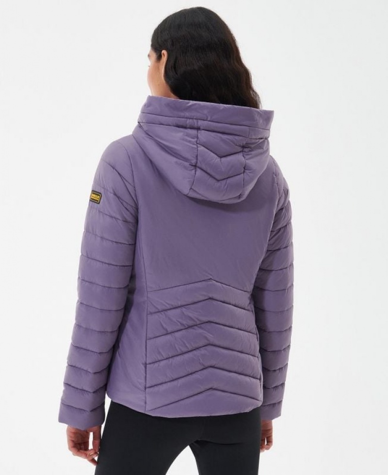 Purple Women Barbour International Sanderson Quilted Jacket | US-1924VKFAS