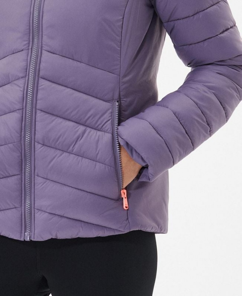 Purple Women Barbour International Sanderson Quilted Jacket | US-1924VKFAS