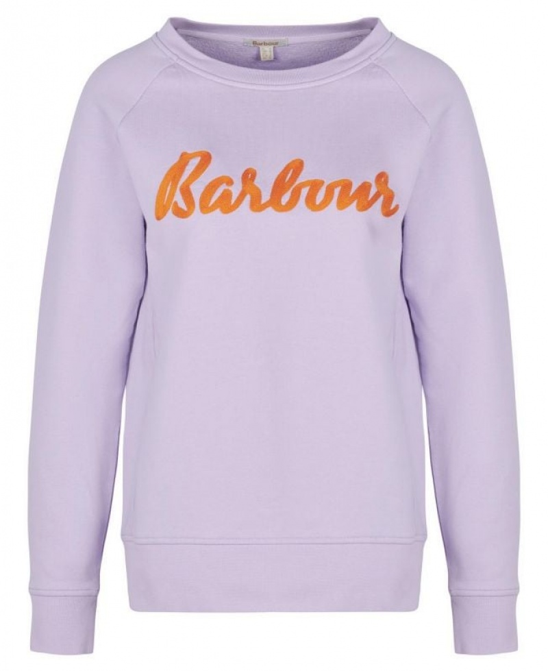 Purple Women Barbour Otterburn Sweatshirt | US-6173WBPMK