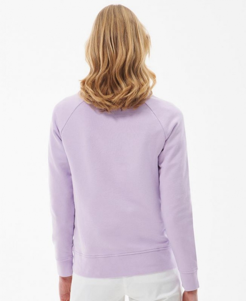 Purple Women Barbour Otterburn Sweatshirt | US-6173WBPMK