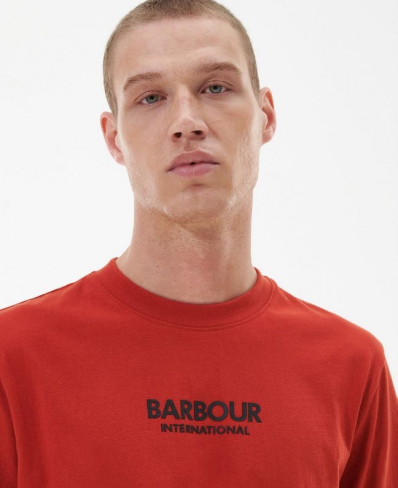 Red Orange Men Barbour International Formula T-Shirts | US-6571MDALV